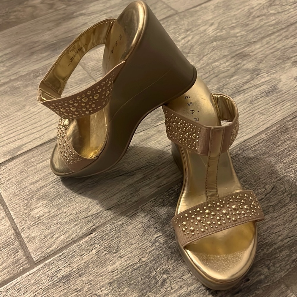 Champagne colored wedges